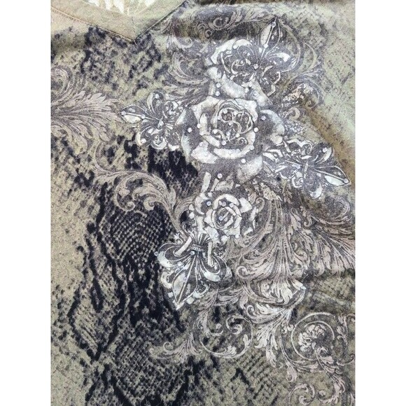 Southpole XL Green Lace Back Top EUC #Casual #Boho #Ruched #Stretch #Stylish - Picture 2 of 6